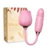 Produto de grande sucesso de vendas internacionais: Vibrador de Cabeça Dupla com Sucção e Funções Telescópicas, Vibrador Multi-Frequência para Provocar Mulheres, Brinquedo Sexual para Masturbação Feminina