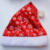 Decorações de Natal Natal floco de neve chapéu adulto Natal chapéu de pelúcia curto borda impressa floco de neve chapéu bronzing chapéu