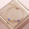 Retención de Color Galvanizado Ojo de Diablo Trébol de Cuatro Hojas Ojo de Diamante Pulsera Moda Femenina Simple Comercio Electrónico Transfronterizo Joyería Comercio Exterior