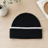 Gorro de Punto Color Block Estilo Coreano Más Vendido Otoño/Invierno 2026, Popular Entre Influencers, Cálido y Moderno para Otoño/Invierno, Tejido Suave y Acogedor