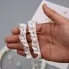 Renda de algodão elástica branco-creme tecido de renda feito à mão meias de renda acessórios saia bainha de cortina acabamento decorativo