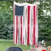 Bandera colgante para el Día de la Independencia de América, de doble cara, poliéster, decoración para chimenea del hogar, colgante de puerta