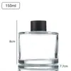 Botella de Aromaterapia Sin Fuego para Coche Botella Vacía Botella Pequeña para el Hogar Agua de Rosas Rattan Volátil Decoración con Flores Secas Botella de Vidrio para Perfume
