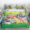 Patrulla Canina Set de Cuatro Piezas de Terciopelo de Cristal Dibujos Animados Estudiante Niño Dormitorio Habitación Tres Piezas Funda de Edredón Gruesa de Invierno