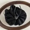 Retro Puff ~ Japón y Corea del Sur Alto Valor de Color Doble Capa Gasa Lazo Anillo para el Pelo de Intestino Grande Flor para el Cabello Elegante Tocado Mujeres