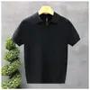 Nueva camiseta polo para hombre 2026, suéter transpirable de alta gama, moderna y versátil, camiseta de punto con cuello para hombre