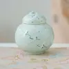 Fabricante Hoshino Yunhe Lata de Té Cerámica Pintada a Mano Lata de Almacenamiento Portátil de Alta Gama Lata Sellada a Prueba de Humedad Lata de Almacenamiento