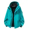 Chaqueta exterior Luo Tu 3 en 1 a prueba de viento y transpirable para mujer, con forro polar desmontable, adecuada para invierno y senderismo. También disponible para hombres