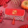 Nuevos Sobres Rojos de Boda de Brocado con Diseño Creativo, Sobres Rojos de Tela de Brocado con Exquisita Artesanía de Bordado, Venta al por Mayor