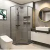 Box de chuveiro de diamante extremamente estreito, porta de vidro com separação úmida e seca, divisória de banheiro, banheiro completo, adequado para vidro Changhong