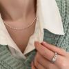 Collar de cuentas de arroz pequeñas para mujer, diseño de nicho simple, estilo frío, cadena de clavícula, venta al por mayor