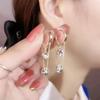 Brincos de borla de bola de diamante de fivela de orelha requintados online celebridade elegante estilo coreano moda simples elegante alto senso brincos de orelha joias