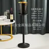 Balde de Champagne de Aço Inoxidável Estilo Europeu com Suporte de Luxo Modelo para Sala de Exposição Joalheria Bar Doméstico KTV Vinho Balde Vertical de Gelo