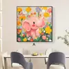 Pintura Decorativa de Animales Hecha a Medida Elefante Rosa Pintura Colgante para Sala de Estar Estilo Nuevo Pintura para Pared de Fondo de Sofá Habitación de Niños Pintura para Escritorio