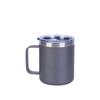 Taza de acero inoxidable 304 con asa de 12 oz, con logotipo imprimible y borde transfronterizo, taza de vacío de doble capa, taza de café con aerosol creativa