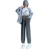 Pantalones Harem de Pierna Ancha de Maternidad Otoño e Invierno Estilo Trendy para Mamá Nuevo Estilo Pantalones Largos Petite Pantalones Zanahoria Pantalones Recortados