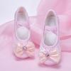 Nuevos Zapatos de Baile para Niños Lazo de Satén Body de Ballet Zapatos de Garra de Gato Escenario para Niñas Zapatos de Princesa 8046