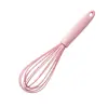 En Stock Batidor de Huevos Manual de Silicona y Acero Inoxidable de 6 pulgadas Batidor de Huevos Mini Mezclador de Mango Multifuncional de Mano