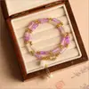 Pulseira de Contas Duplo Círculo Estilo Chinês, Novo Design de Nicho de Luxo, Joia Fresca e Elegante, Presente de Dia das Mães para Mulheres