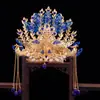 Estatua Divina de Anciana Negra Hu Sanyei Taonai Corona de Fénix Abuela de Taishan Niangniang Guanyin Estatua de Buda Tocado Corona de Cabeza Sombrero