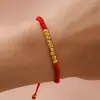 Pulsera de Diseño Original Simple de Nicho Transfronterizo Cadena de Cuentas de Cobre Cuerda Ajustable al por Mayor Pulsera para Mujer Modelo Nuevo 2024