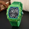 2024 Novo Relógio Masculino Rm Venda Quente Quartzo Oco Tendência da Moda Tipo Barril Fabricante Atacado Dropshipping