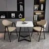 Mesa Simples com Duas Cadeiras, Mesa Quadrada Pequena para Varanda de Lazer, Combinação de Mesa e Cadeiras para Recepção e Negociação, Mesa de Chá para Recepção de Apartamento de Loja Famosa da Internet