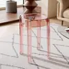 Banqueta Transparente de Plástico Leve de Luxo para Uso Doméstico, Banqueta Redonda Espessada e Empilhável, Banco Simples para Sala de Estar, Cadeira de Jantar, Cadeira de Acrílico