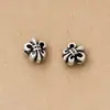 Prata 925 pura contas espaçadoras vintage cruz flor cruz contas soltas DIY punk rock pulseira retrô americana para homens e mulheres