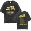 Europeu Transfronteiriço CódigoRetro Rock Arctic Monkeys Álbum de Música Gráfico T-