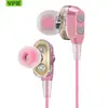 Auriculares populares VPB T2 de doble bobina móvil para deportes, running, juegos, intrauditivos, subwoofer, universales para teléfono móvil, venta al por mayor