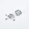 Accesorios de Montaje de Estantería Tubo Cuadrado Hierro Tapón Interior Soldadura Tuerca Embebida Conector de Muebles Extraíble Tapón Interior de Hierro Diente