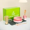 Juego de Té Matcha Transfronterizo Juego de 7 Piezas Batidor de Té Esmaltado en Horno Juego Japonés de Matcha Tazón de Matcha con Pico