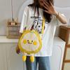 Bolsa de Lona Creme de Desenho Animado Japonês e Coreano 2024 Sazonal Bolsa Fofa para Menina Suave Bolsa Versátil Excêntrica Bolsa Transversal para Mulheres