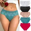 Nuevas Bragas de Encaje Patchwork Triangulares para Mujer Color Sólido Transpirables Sexy Venta Caliente Transfronteriza