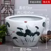 Macetas Grandes de Patio, Vasijas de Agua de Porcelana Azul y Blanca de Jingdezhen, Peceras, Recipientes para Lotos, Macetas para Nenúfares, Tanques para Tortugas, Tanques para Tortugas de Hotel