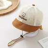 Ins Súper Lindo Osito Sombrero de Pescador Verano Nuevo Estilo Sombrero de Malla para el Sol Estilo Coreano Lindo Sombrero Cubo para Bebé Venta al por Mayor