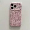 Capa para Celular Apple 17Promax Iphone16 Anti-Queda 15 Furos Finos 14/13 Estampa de Leopardo Simples Coreana