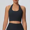 Novo Sutiã de Costas Cruzadas com Alça no Pescoço, Sutiã de Yoga à Prova de Choque, Colete Fitness para Corrida, Alça Halter, Roupa de Yoga para Mulheres