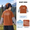 Camiseta de Manga Larga Rayada para Niños Camiseta Básica de Otoño Ropa Infantil Nuevas Camisetas de Otoño y Primavera