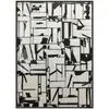 Pintura decorativa estilo industrial preto e branco abstrato pintura de parede geométrica criativa moderna estilo designer sala modelo de exposição mural