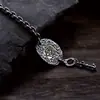 Prata de Lei S925 Vintage Martelado Zikiram Pulseira em Formato de O Tendência Nacional Versátil Alta Moda Artesanato Pesado Design de Nicho
