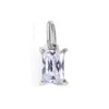 Chihang Jewelry Colgante Cuadrado Geométrico de Acero Inoxidable con Circonita Chapado en Oro Accesorios de Colgante Piedra de Nacimiento de Diciembre