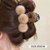 Presilha de cabelo de pelúcia de alta qualidade para outono e inverno para mulheres, versátil e fofa, presilha de tubarão para a parte de trás da cabeça, novo estilo coreano 2026, presilha de garra