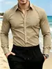 Camisas para Hombre Transfronterizas, Camisas Finas de Verano para Hombre, Transpirables y Cómodas, Color Sólido, Ropa de Trabajo, Amazon, Aliexpress, Sitio Independiente