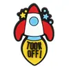 Decoração para Sapato de Borracha Macia PVC de Astronauta Espacial Acessórios para Tamanco Desenho Animado Fivela Decorativa Fivela de Sapato Destacável DIY Acessório de Sapato