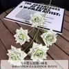 5 Rosas de Floco de Neve Flores Artificiais Layout de Cena de Salão de Casamento Flores Artificiais Parede de Rosas Popular Flores Artificiais Atacado