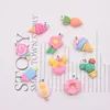 Resina de simulación helado donut flor piruleta pendientes bolsa llavero colgante accesorios para joyería DIY