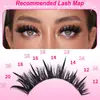 Versão Atualizada de Cílios Postiços Pontiagudos de Fada + Fofos 100D DIY Segmentados Cruzamento de Fronteira Segmento Europeu e Americano Fofos80D