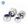 Suministro puntual tuerca autoblocante de nylon de acero inoxidable 304 DIN985 M3M4 tuerca antideslizante tuerca hexagonal autoblocante